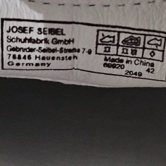 NEW Josef Seibel Claire 20 Sneaker EU Size 42 Black Leather White Slip On Loafer - Picture 12 of 13